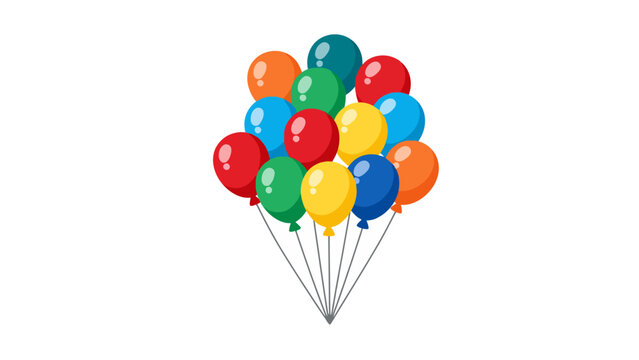 colorful vector balloons in vibrant assortment for celebration and festive event design