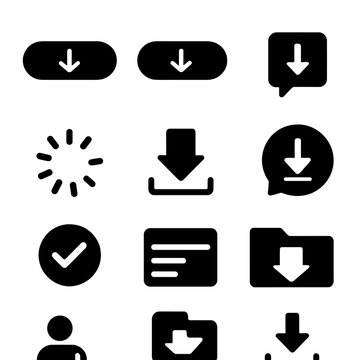 Download vector menu spinner icons icon save tick circle button black completion