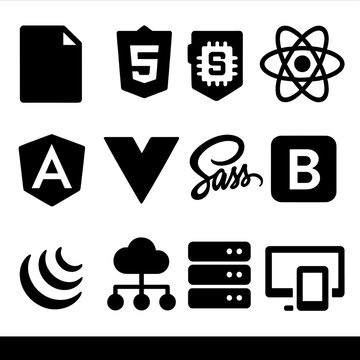 Server sass icon web vue icons logo html badge vector angular api