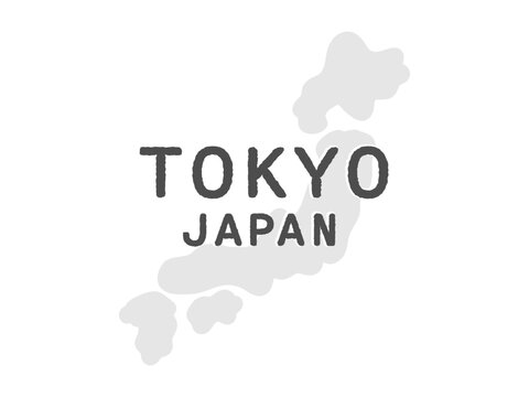 TOKYO JAPAN　地図　イラスト