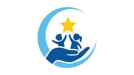 Naklejka premium Logo design for charity or community organization.