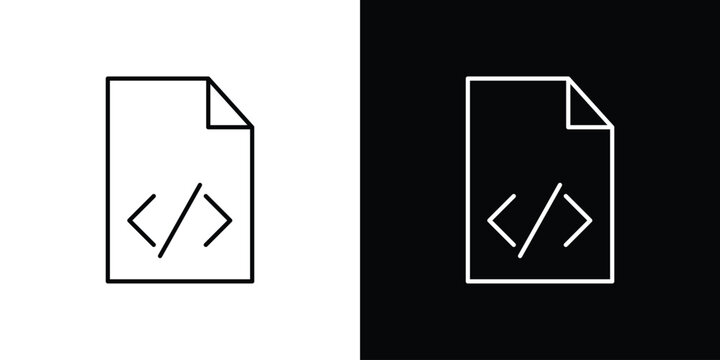 HTML script icon line clipart series. EPS10