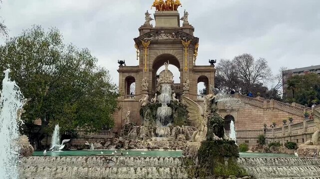 urban park with historic fountain in ciutadella park barcelona spine 01.29.2026