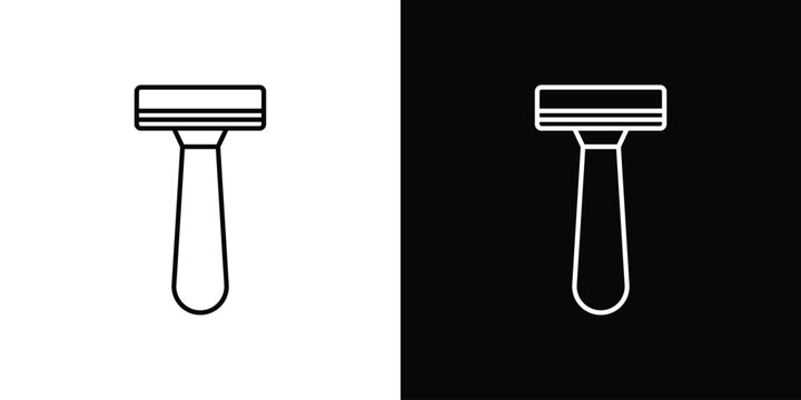 Razor Icon line clipart series. EPS10
