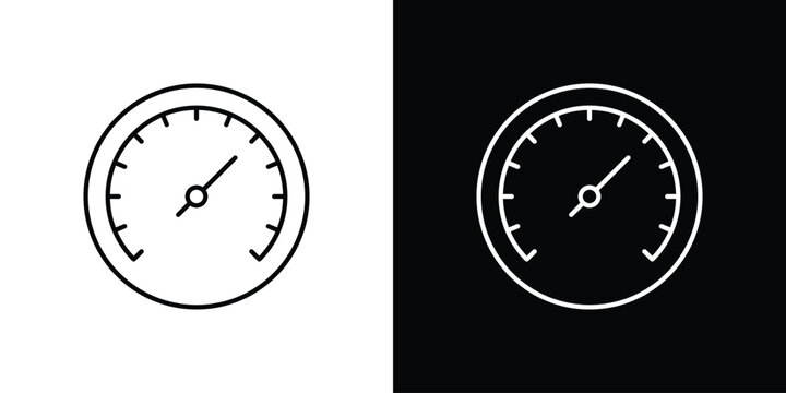 Speedometer icon line clipart series. EPS10