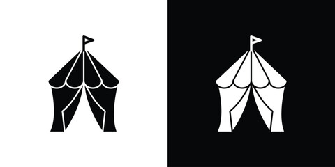 Circus tent icon editable graphic series © Dawid