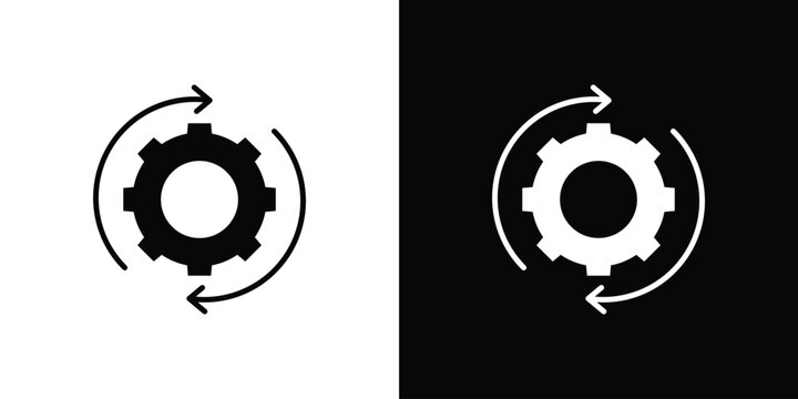 Continuous changes icon editable graphic series