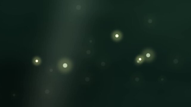 夜の森に蛍の光が明滅する幻想的なファンタジー背景
