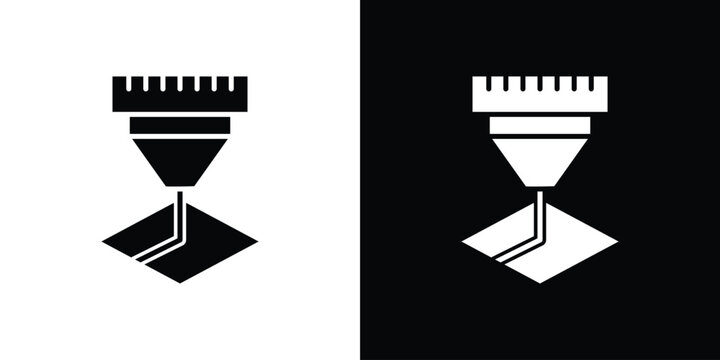 Laser machine icon editable graphic series