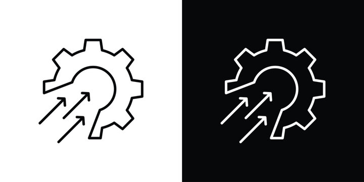 Efficiency icon line illustration group