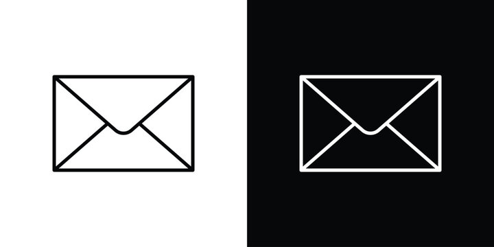 Email icon line illustration group