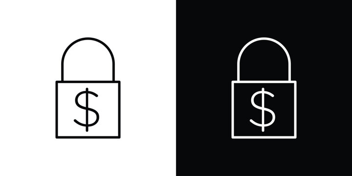 Fixed price icon line illustration group