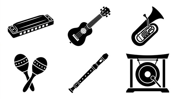 vector set of musical instruments