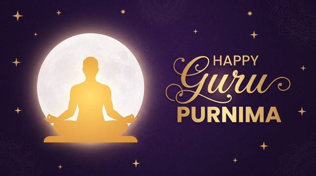 Guru Purnima banner. Vector illustration