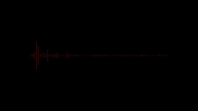 Audio spectrum wave effect, Wave form Audio Isolated on black background. White audio waveform spectrum animation 4k video, alpha channel,