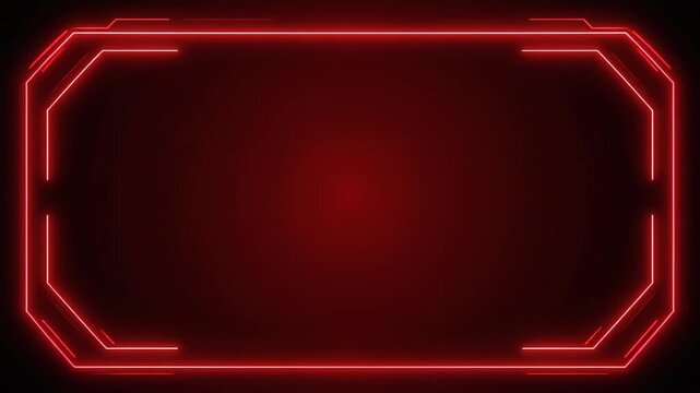 Glowing Red Alert Frame Toward Future Security Perfect for Advertising Presentation Technology Poster and Emergency Campaigns