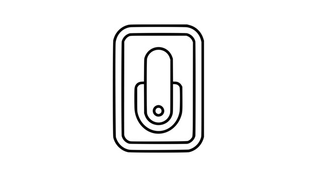 Minimalist toggle switch vector icon, hand-drawn outline control button illustration for app settings, power interface, smart home panels, electrical UI, simple scalable black line design