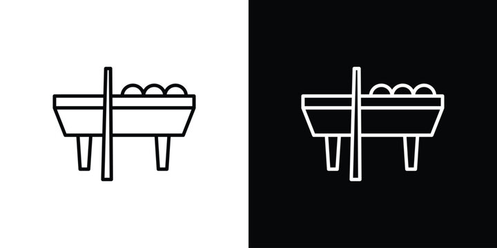 Pool table icon editable elements kit