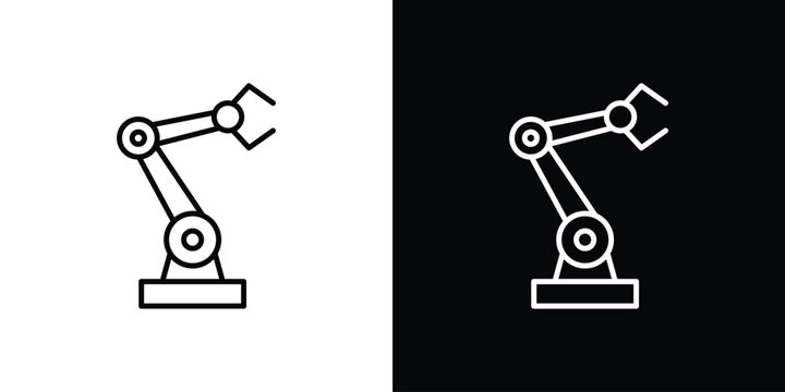 Robot arm icon editable elements kit