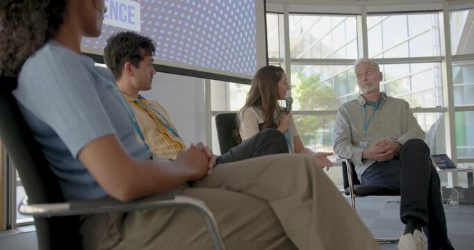 Panel Discussion, Presenting at Business Tech Conference in Conference centre