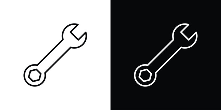 Wrench icon editable elements kit