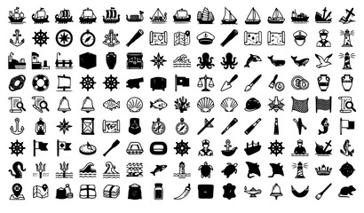 Nautical and maritime icons collection © Beauty