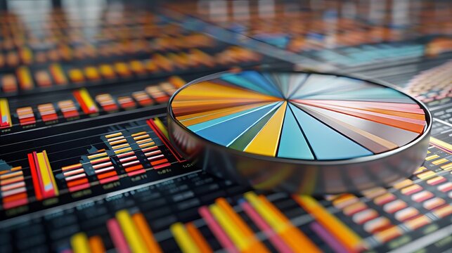 Investment finance chart illustrating stock market trends and exchange growth patterns