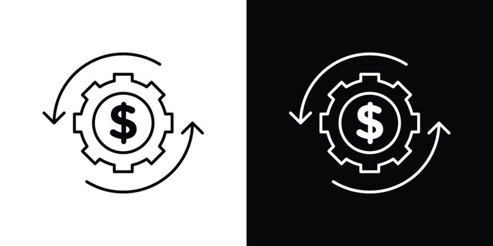 Costs optimization icon simple graphics pack