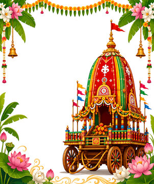 Shree Jagannath Rath Yatra Traditional Chariot Festival Celebrating Lord Jagannath Balabhadra and Subhadra in Puri India