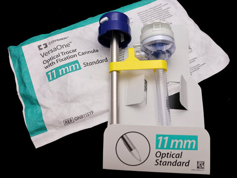 Optical trocar avec fixation  cannula de Covidien 