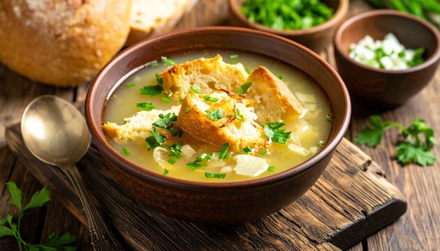 Brotsuppe aus altem Brot