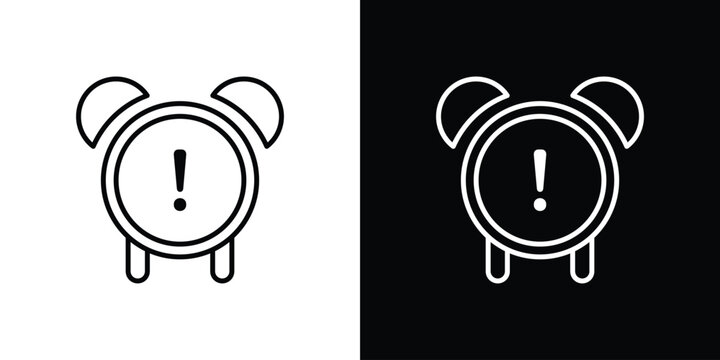 Alarm exclamation icon outline design collection. EPS10