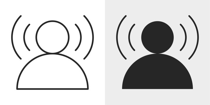 Influencer Icon represents content creators, social influence, and audience engagement.