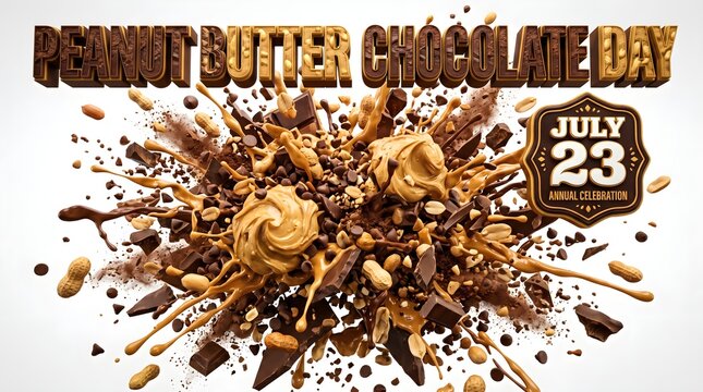 Peanut butter, chocolate explosion, National Peanut Butter Chocolate Day, July 23, food ingredients