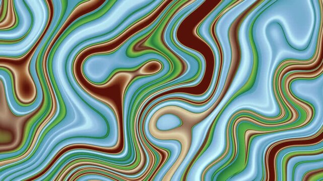 Loop Aesthetic Light Blue And Copper abstract background Mineral Veins Flowing With Elegant Marble Effect