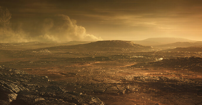 realistic Martian landscape 