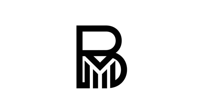 Modern black BMD monogram letter logo design.