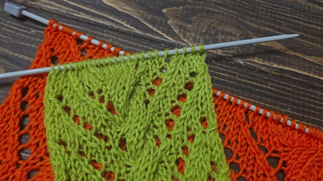 Colorful knitted fabric suitable for home decor, fashion or textile. pattern.