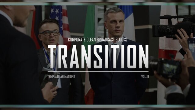 Corporate Clean Broadcast Blocks Transition / 4k Resolution / Horizontal / Part 16