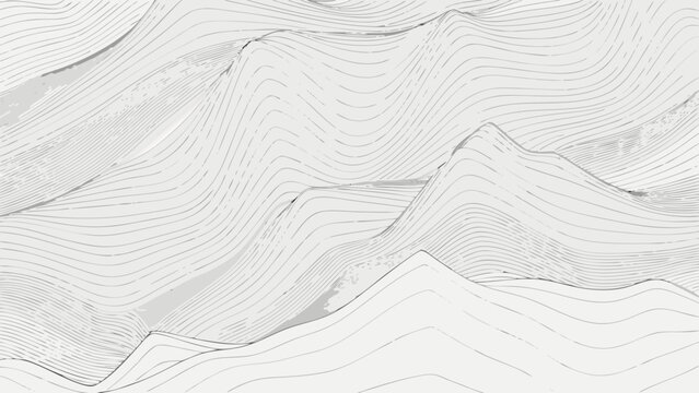Contour lines depicting a mountainous landscape a minimalist vector illustration on a light gray background altitude ascent