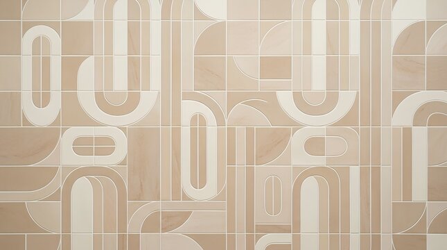 Modern Beige Geometric Seamless Pattern Background for Luxury Design