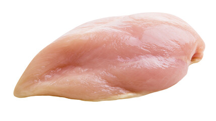 Raw boneless skinless chicken breast fillet, isolated on transparent background © Elena