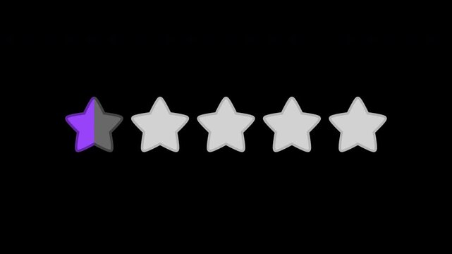 Ranking star icon purple (0.5) with alpha channel.