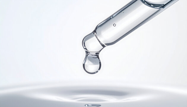 Glass Pipette with Liquid Drop