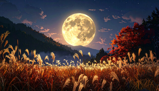 Full Moon Night Landscape