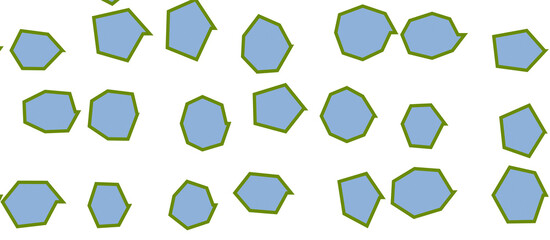 Fototapeta premium Set of colorful hexagon shapes in a grid pattern