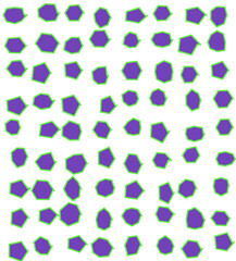 Obraz premium Purple hexagon pattern with dots isolated