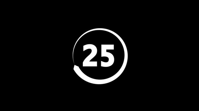 Circle countdown timer 30 seconds animation from 30 to 0 seconds, 30 Seconds countdown timer, Countdown timer, circle countdown animation for special deal Promotions. 4K .