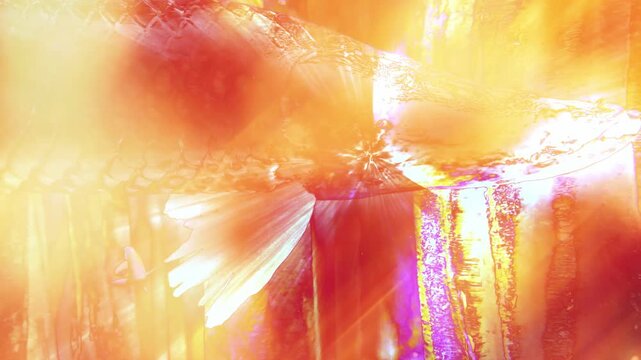 Close-up of a giant arapaima in an aquarium. Artist effect.