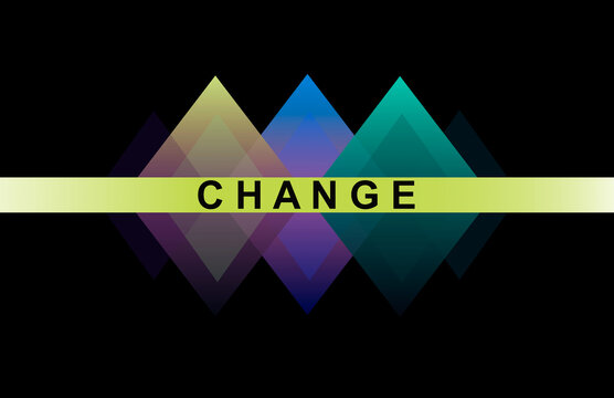 Abstract background with geometric shapes, diamonds and colors, change.	